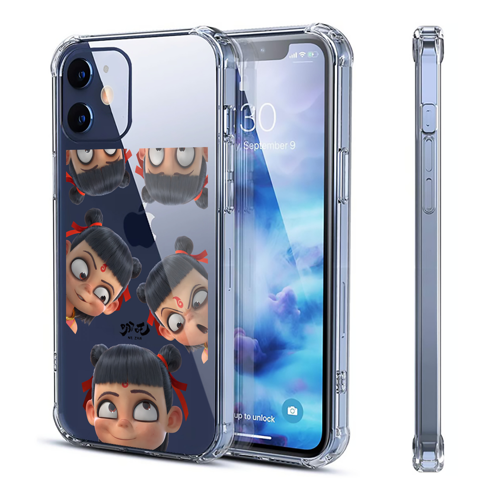 （画像用） Ne Zha 2 ナタ 魔童の大暴れ 【iPhone 12シリーズ対応】透明スマホケース（クリアソフトケース）